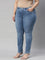 Women Solid Light Blue Denim Jeggings