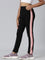 Girls Black Side Stripe Active Leggings