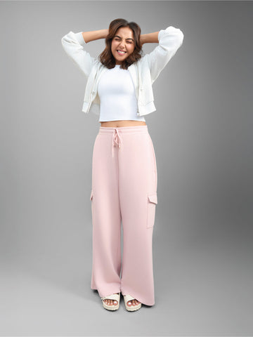 Baby Pink Cargo Sweatpants