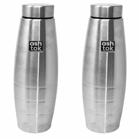 Stainless Steel Water Bottle 1 liter, Convex Shaped