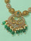 Designer Radiant Emerald Matt Kempu Necklace Set