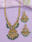 Designer Radiant Emerald Matt Kempu Necklace Set