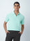 WES Casuals Light Mint Relaxed-Fit Polo T-Shirt