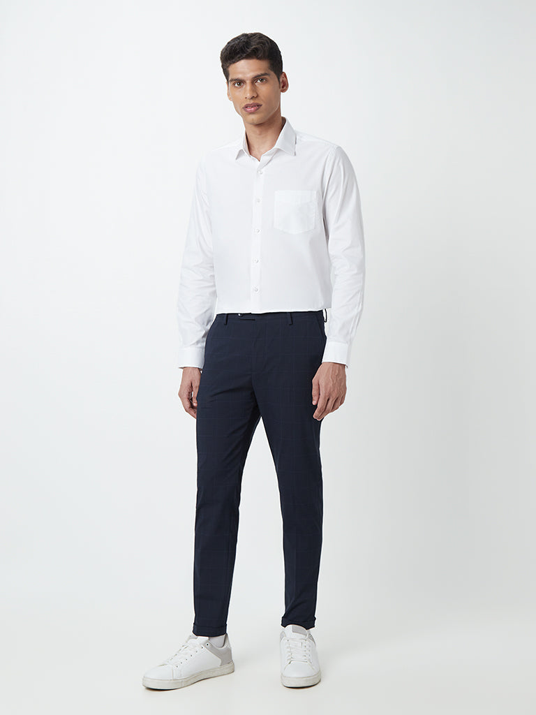 WES Formals White Slim-Fit Shirt