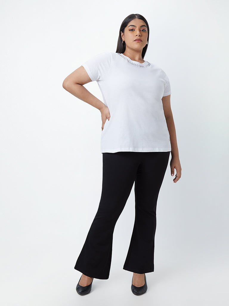 Gia Curves by Westside White Pure-Cotton Blouse Price in India, Full  Specifications & Offers | DTashion.com