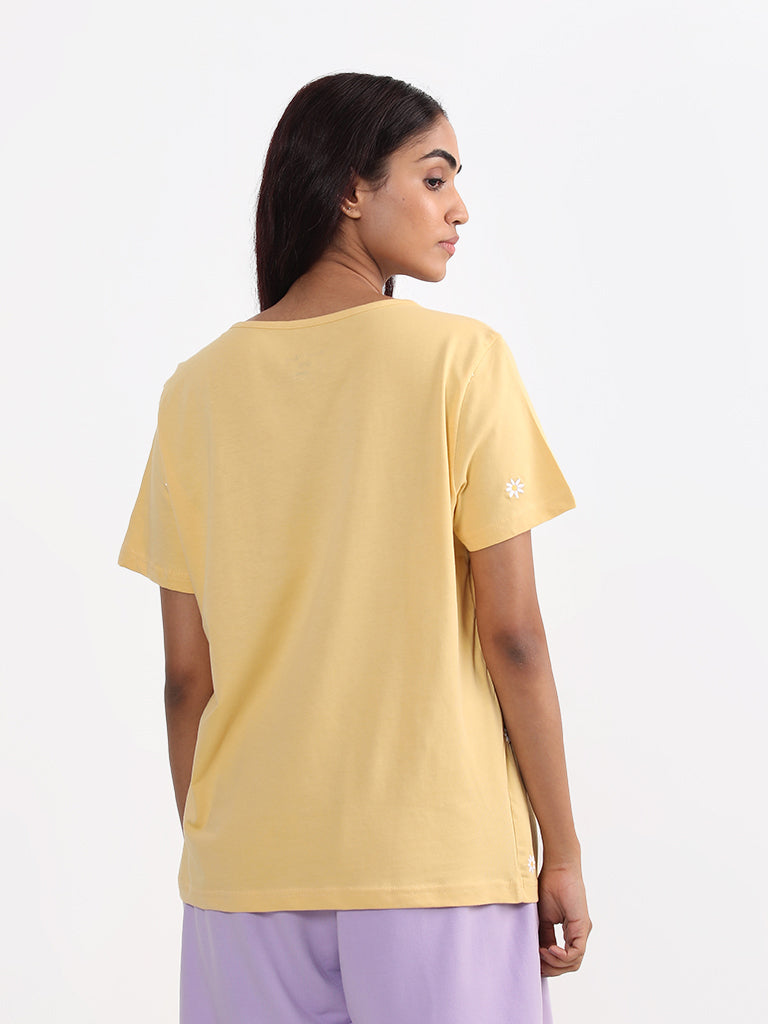 Wunderlove Sleepwear Printed Yellow T-Shirt – Cherrypick