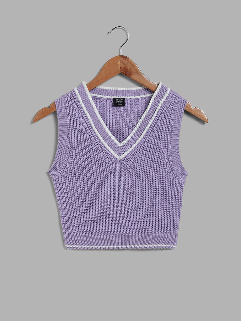 Y&F Kids Lilac Cropped Sweater