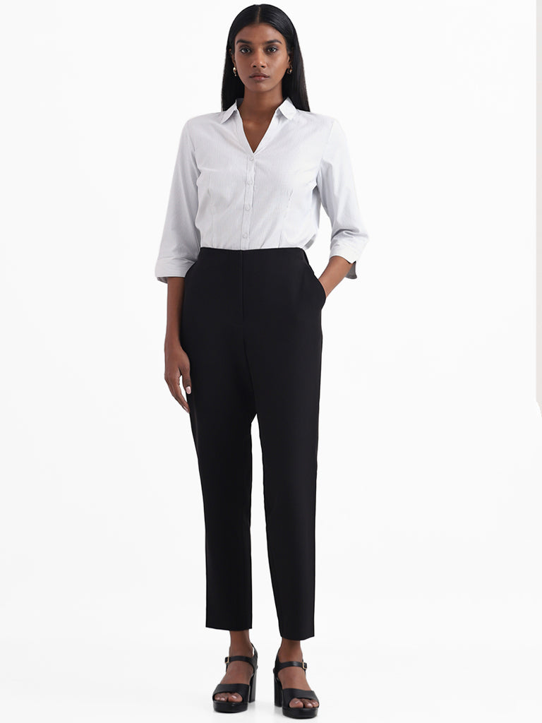 Allen Solly Regular Fit Women Black Trousers - Buy Allen Solly Regular Fit Women  Black Trousers Online at Best Prices in India | Flipkart.com