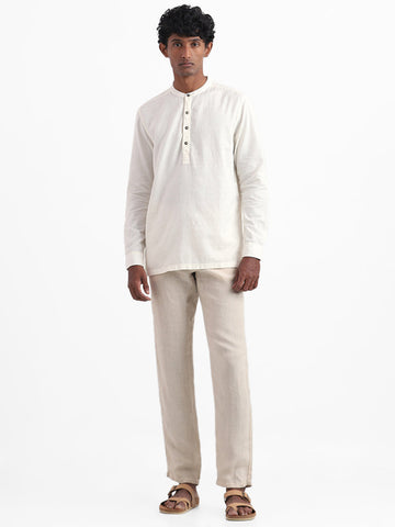 ETA White Solid Slim Fit Shirt