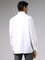 WES Formals Solid White Relaxed Fit Shirt