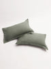 Westside Home Solid Green Pillow Cover - Pack of 2