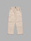 Y&F Kids Solid Beige Cargo Chinos