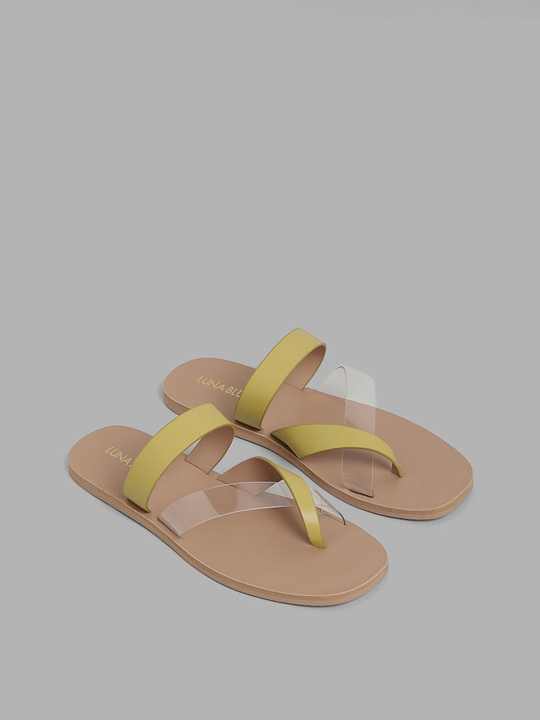 Buy LUNA BLU Taupe Suede-Leather Comfort Sandals from Westside