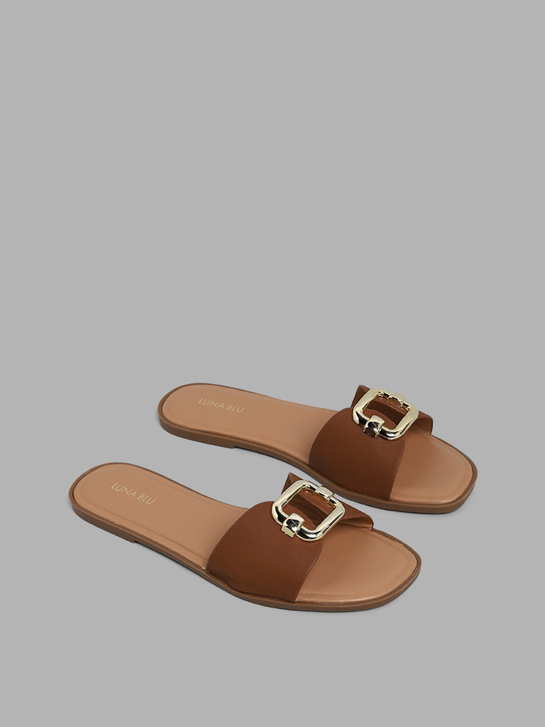 LUNA BLU by Westside Silver Embellished Strappy Sandals