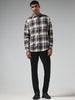 Nuon Grey Checked Relaxed Fit Shirt