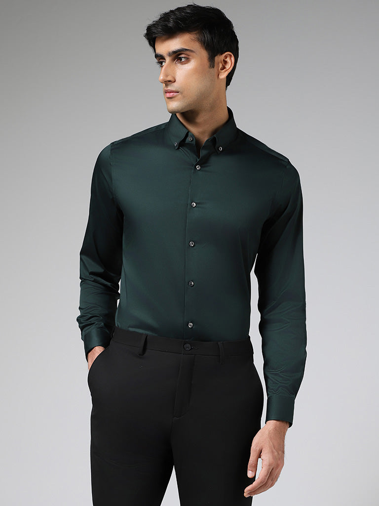 NIVICK Men Solid Formal Dark Green Shirt - Buy NIVICK Men Solid Formal Dark  Green Shirt Online at Best Prices in India | Flipkart.com