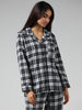 Wunderlove Black Checked Shirt and Pyjamas Set