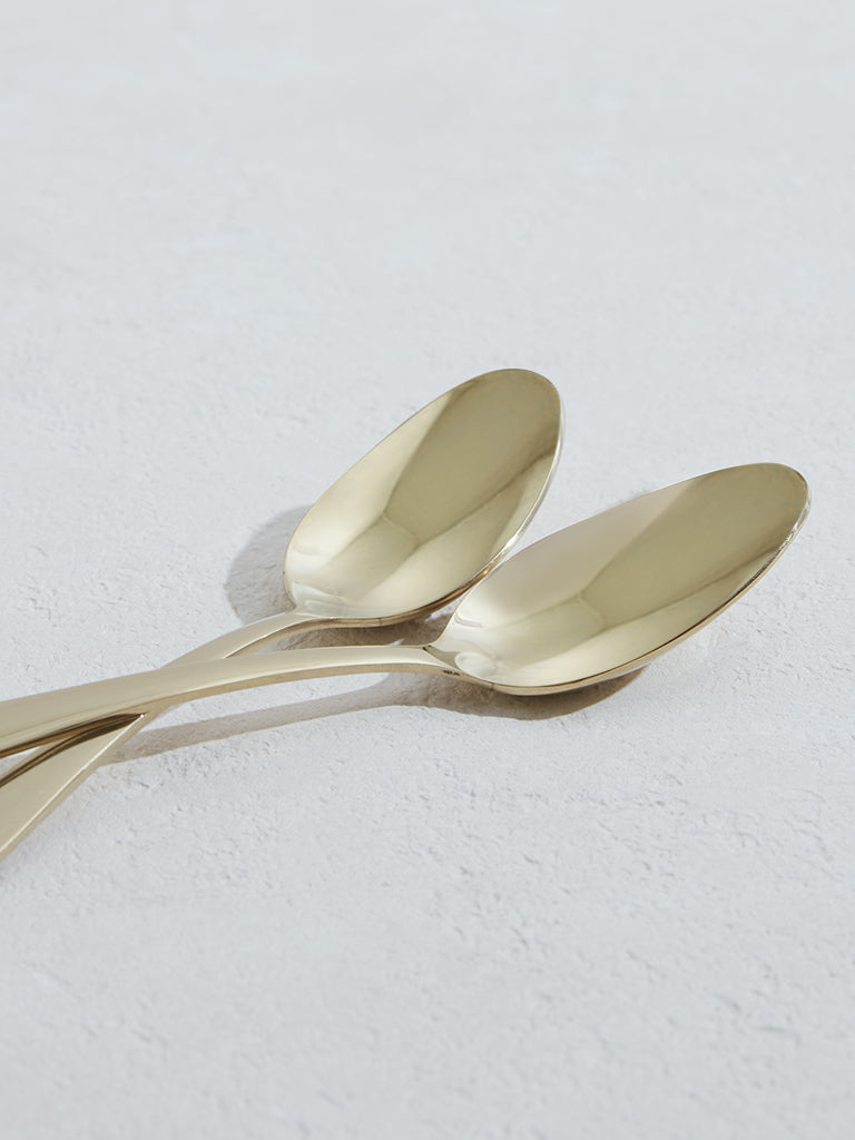 Westside Home Dull Gold Table Spoon (Set of 4)