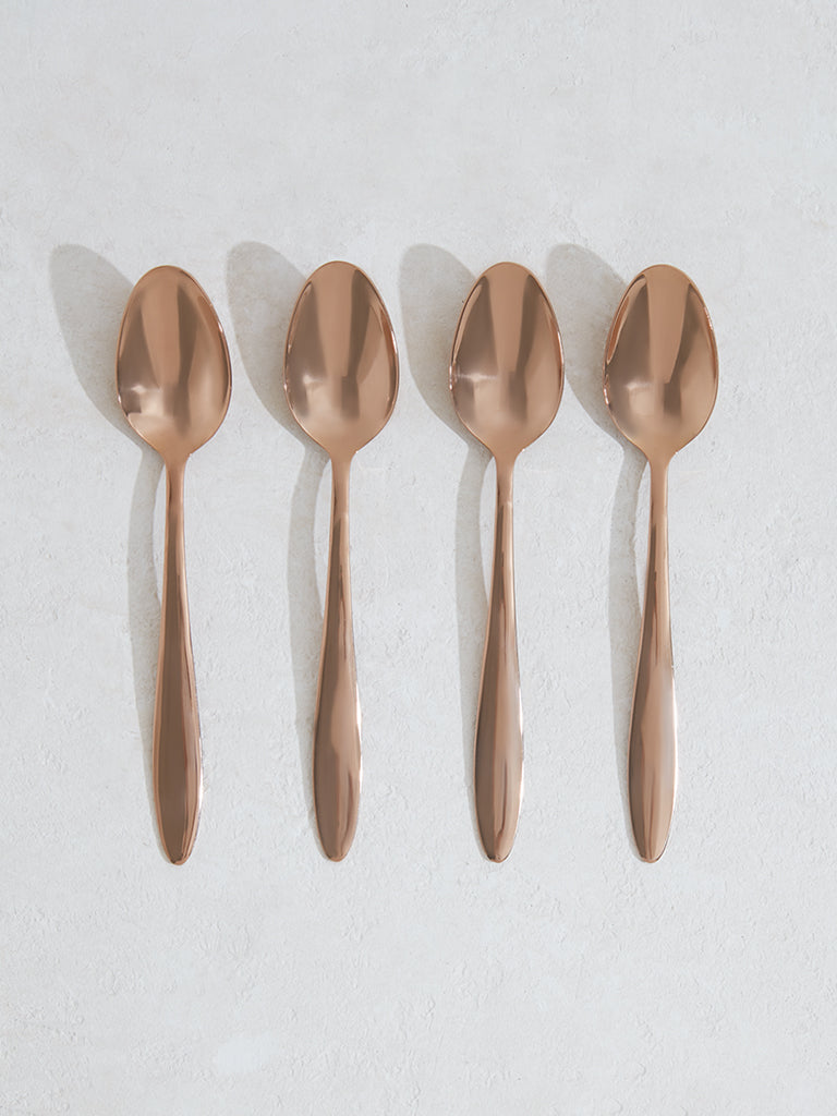 Westside Home Brown Copper Tea Spoons (Set of 4)