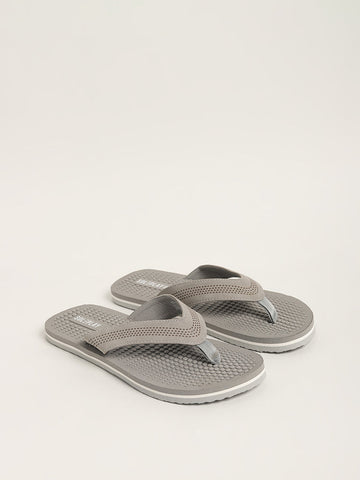 SOLEPLAY Grey Mesh Thong Flip-Flops