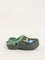 Yellow Applique-Design Green Clogs