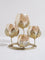 Westside Home Gold Lotus Pattern Candle Stand