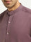 Ascot Purple Plain Relaxed Fit Shirt