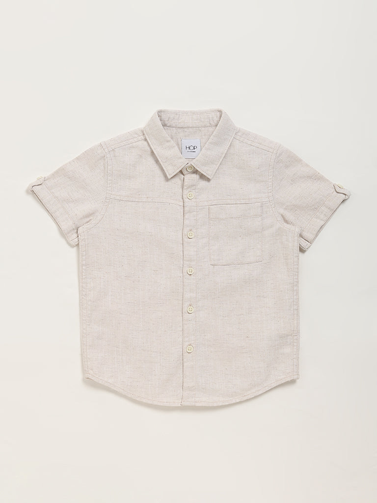 HOP Kids Plain Beige Shirt