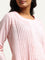 Utsa Pink Pintuck A-Line Cotton Kurta