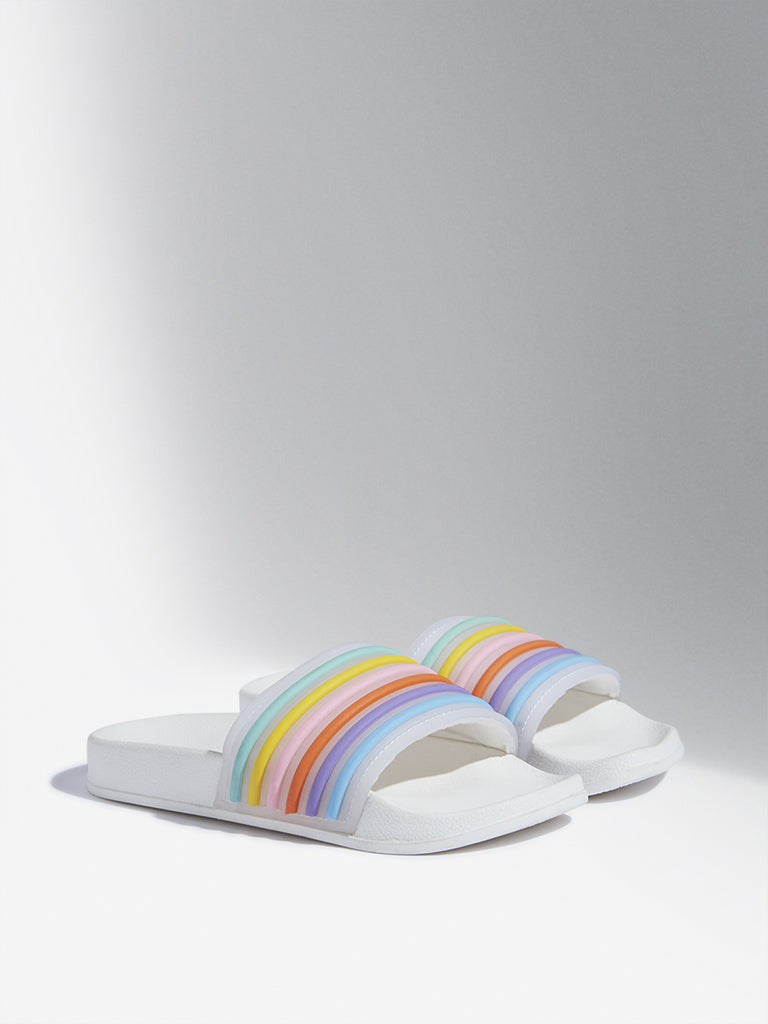 Yellow Multicolour Rainbow Design Slides