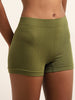 Superstar Olive Ribbed Mid-Rise Shorts Brief