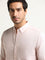 WES Casuals Pink Solid Slim Fit Shirt