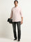 WES Casuals Pink Solid Slim Fit Shirt