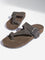 SOLEPLAY Dark Grey Buckle-Strap Leather Sandals