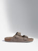 SOLEPLAY Taupe Dual Strap Leather Sandals