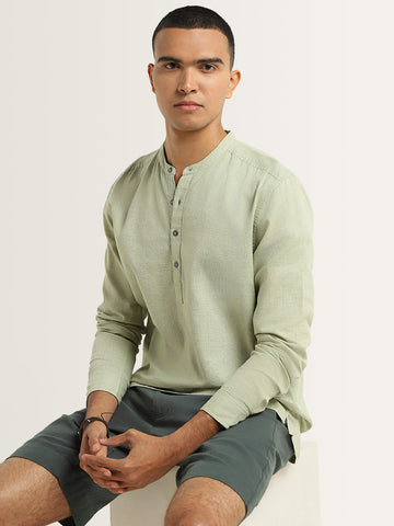 ETA Green Plain Resort Fit Shirt