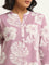 Utsa Lilac Straight Fit Floral Print Kurta