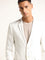 WES Formals Off-White Slim-Fit Blazer