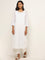 Utsa White Pintuck Detailed A-line Kurta