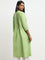 Utsa Green Pintuck Detailed A-Line Kurta