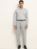 WES Formals Light Grey Slim Fit Shirt