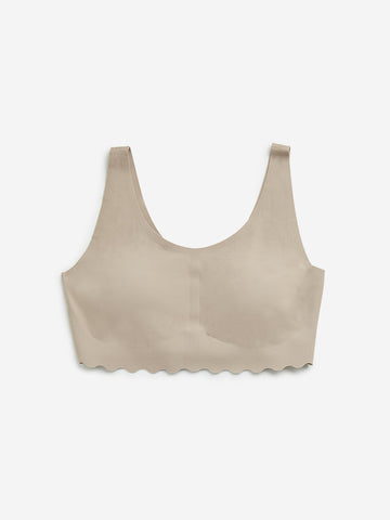 Y&F Kids Beige Invisible Crop Top