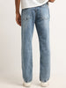Nuon Blue Mid Rise Straight Fit Jeans