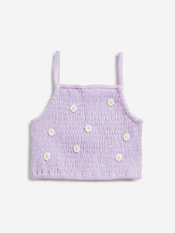 HOP Kids Lilac Smocked Top