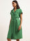 Wardrobe Green Shirt Dress with Belt