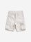 HOP Kids Light Beige Cargo-Style Regular-Fit Mid-Rise Shorts