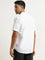 WES Casuals White Striped Relaxed-Fit Cotton Shirt