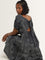 Bombay Paisley Black Paisley Print Tiered Dress