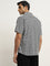 Ascot Black & White Printed Relaxed-Fit Blended Linen Shirt