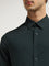 WES Formals Dark Green Slim-Fit Shirt